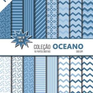 Papel digital tons de azul