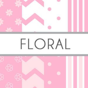 Papel digital Floral rosa