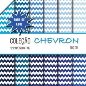 Papel digital Chevron Azul