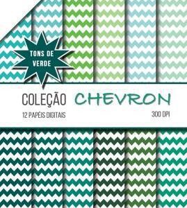 Papel digital Chevron Verde