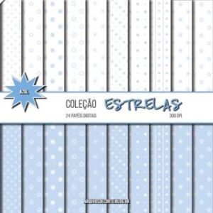 Papel digital Estrelas azul