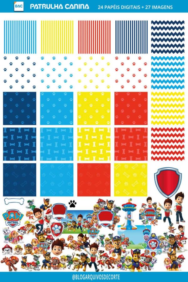 kit_de_papel_digital_patrulha_canina Papel digital Patrulha canina