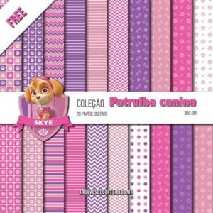 Papel digital Patrulha Canina Skye