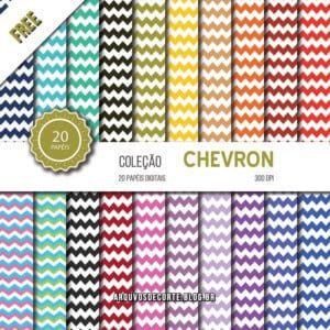 Kit de papel digital chevron