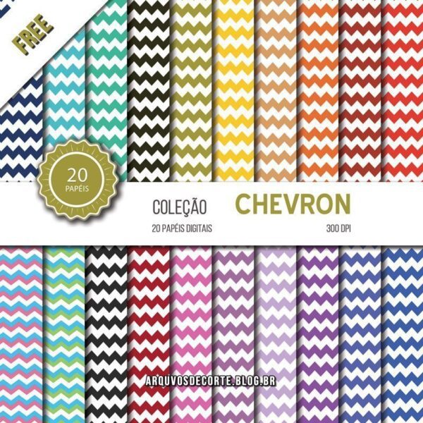 Kit de papel digital chevron Kit de papel digital chevron