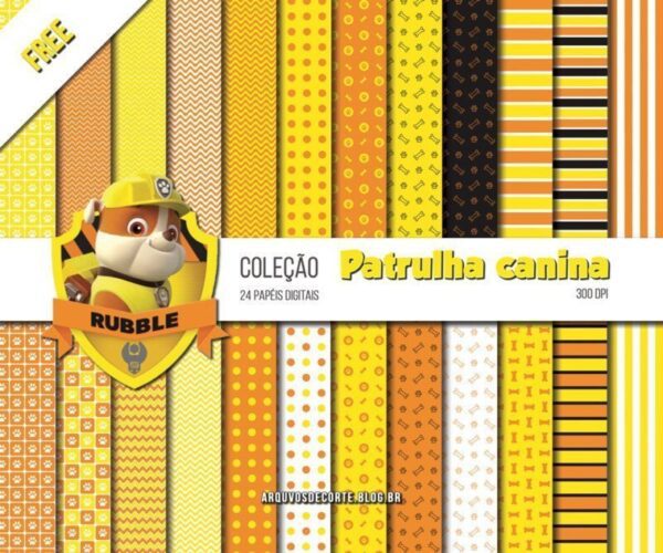 Papel digital Patrulha Canina Rubble Papel digital Patrulha Canina Rubble