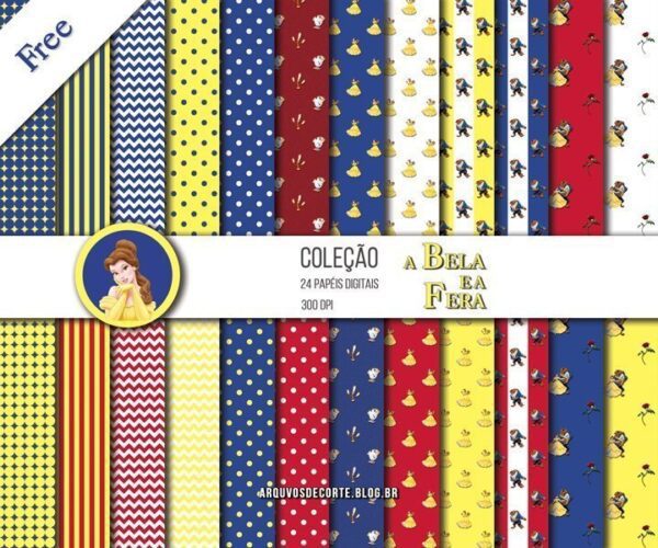 papel digital a bela e a fera papel digital a bela e a fera