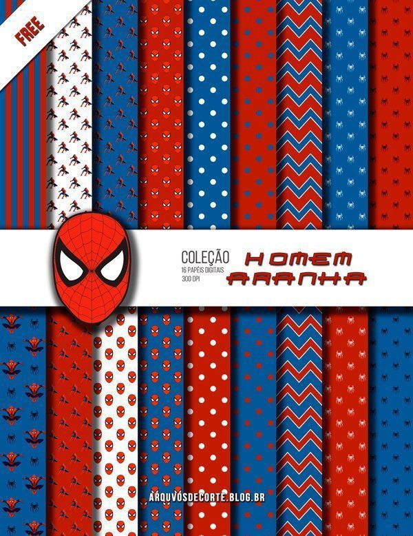 Papel digital Homem Aranha grátis