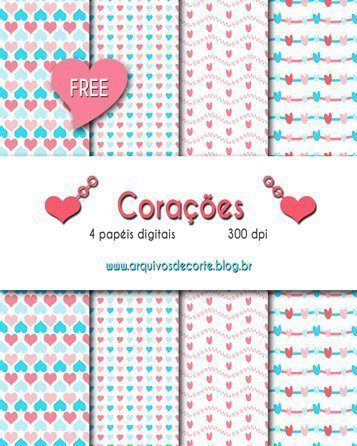 Papel digital de Corações
