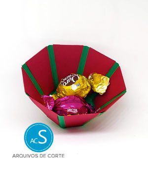 Bowl de papel - Tigela de papel - Arquivo de Corte/Molde grátis tigela de papel