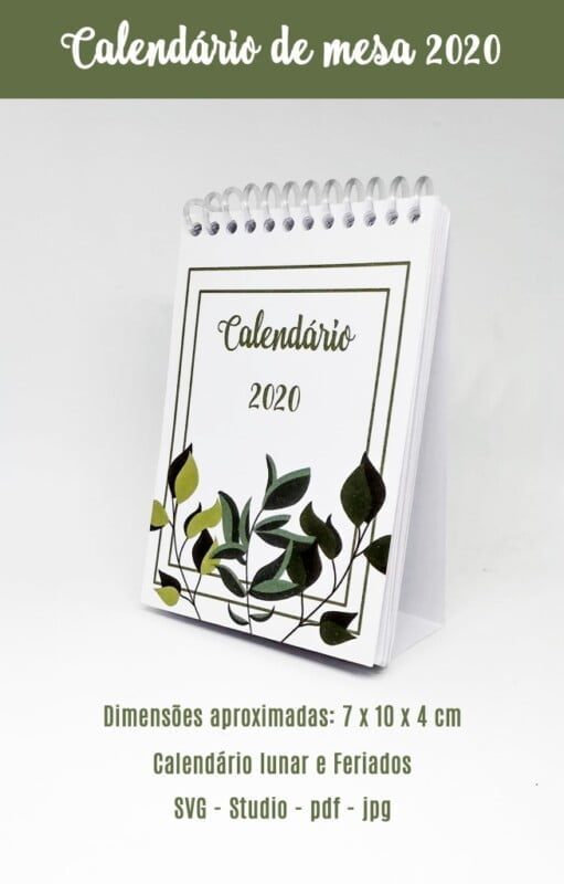 Calendários de mesa 2020