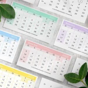 Calendário 2021 Candy color