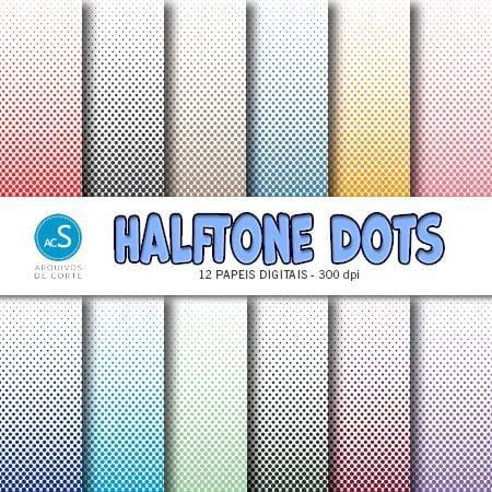 Papel digital Halftone Dots