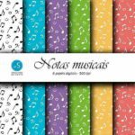 Papel digital Notas Musicais