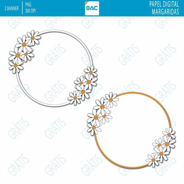 Papel digital Margarida - Imagem 2