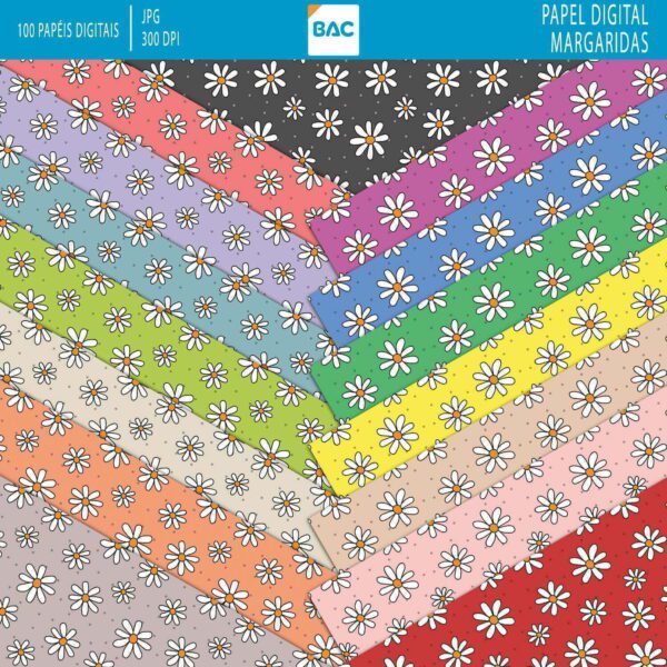 Papel digital Margarida - Imagem 4