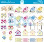 Kit de Papel Digital Jardim Encantado