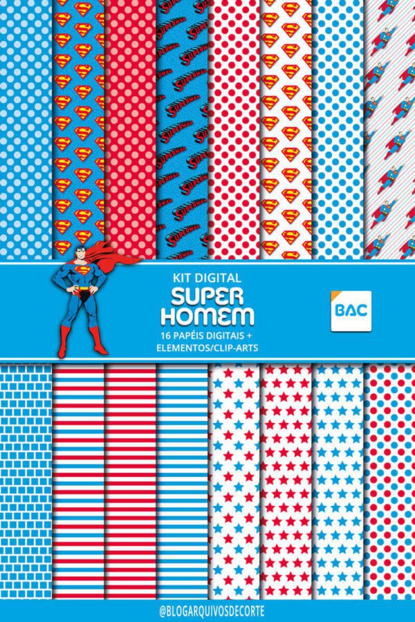 Kit digital Super Homem Kit digital Super Homem