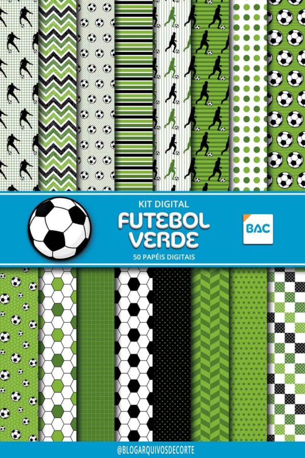 Kit de papel digital de Futebol Kit de papel digital de Futebol