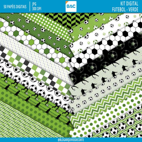 Kit de papel digital de Futebol Kit de papel digital de Futebol