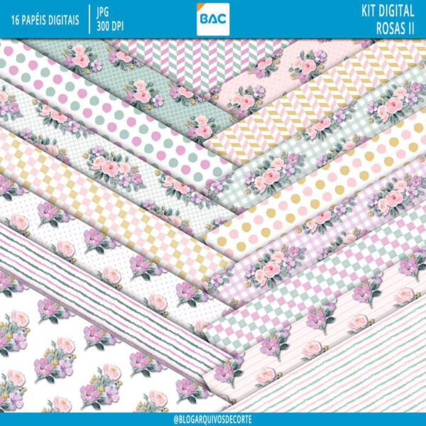 Papel digital Floral Rosas Papel digital Floral Rosas