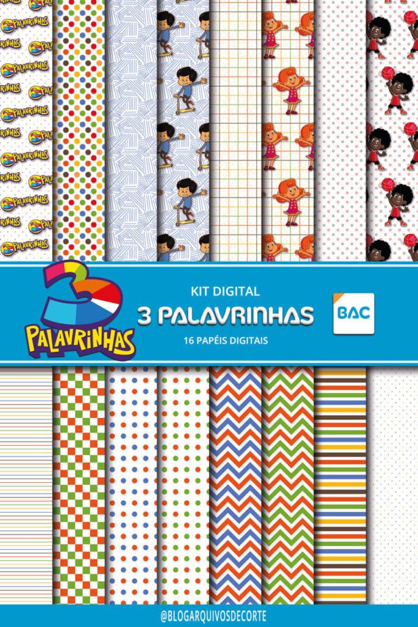 Papel Digital 3 Palavrinhas Papel Digital 3 Palavrinhas
