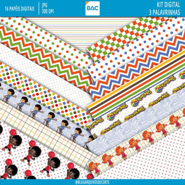 Papel Digital 3 Palavrinhas Papel Digital 3 Palavrinhas