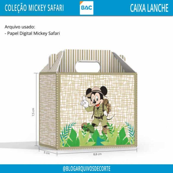 caixa-lanche-mickey-safari Kit Festa Mickey Safari