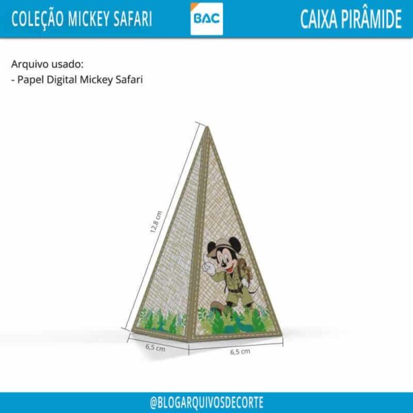caixa-piramide-mickey-safari Kit Festa Mickey Safari