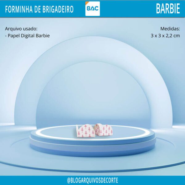forminha-brigadeiro-barbie Kit Digital Festa Barbie - Frominha de brigadeiro da Barbie