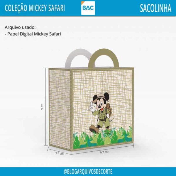 sacolinha-mickey-safari Kit Festa Mickey Safari