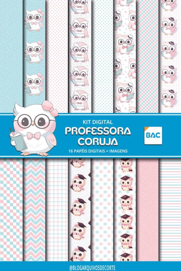 Kit de Papel Digital Professora Coruja Kit de Papel Digital Professora Coruja