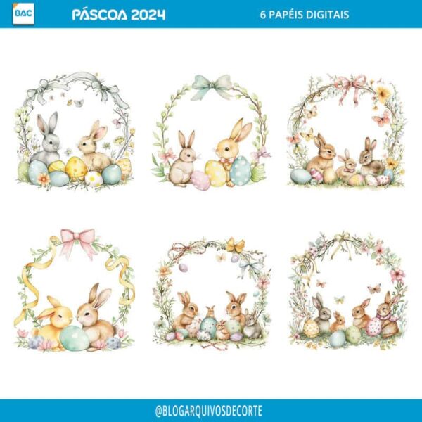 Papel Digital de Páscoa 2024