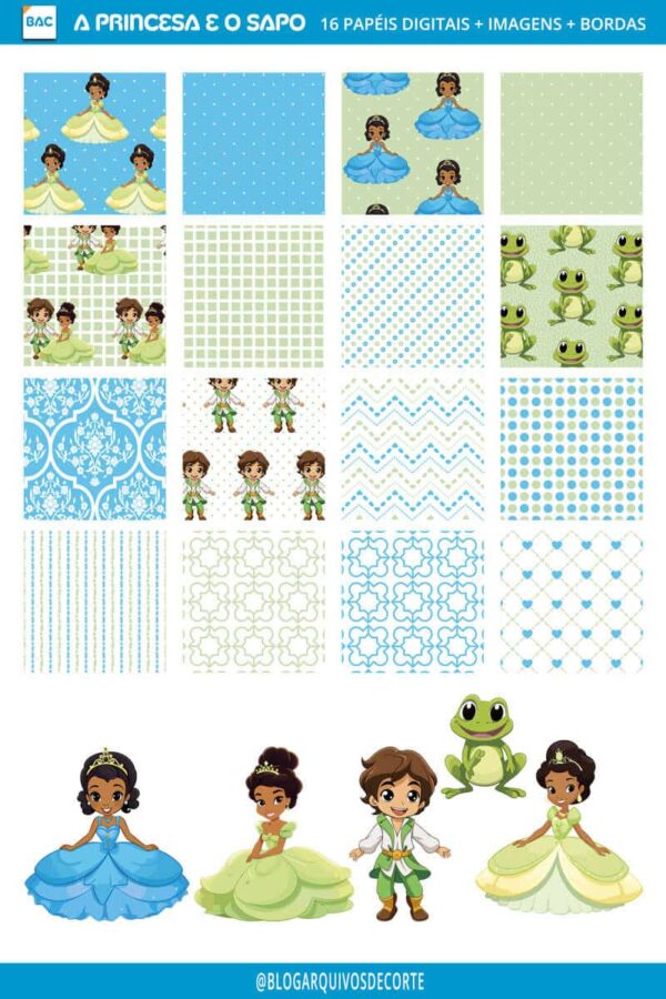 kit_de_papel_digital_a-princesa-e-o-sapo Papel Digital A Princesa e o Sapo