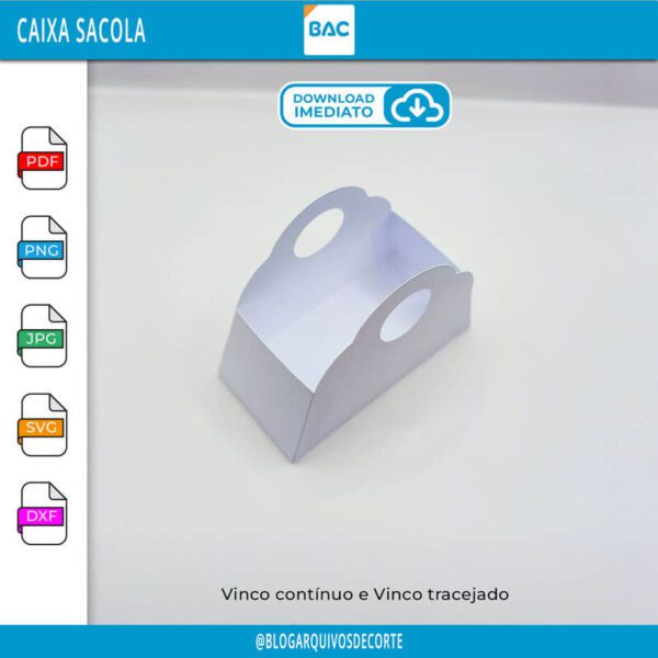 molde-limpo-de-caixa-sacola Caixa Sacola