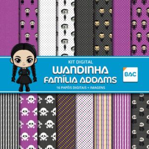 Papel Digital Wandinha - Família Addams