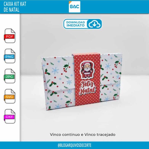 molde-caixa-kit-kat-natal Caixa Kit Kat de Natal