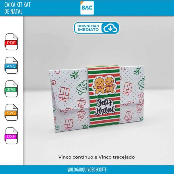 molde-de-caixa-kit-kat-natal Caixa Kit Kat de Natal