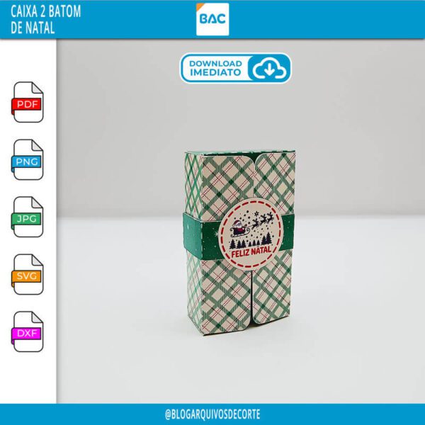 Caixa de Natal para 2 Chocolates Baton