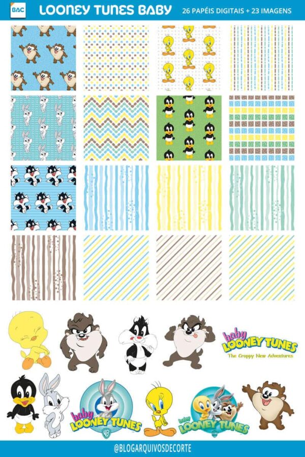 Papel Digital Looney Tunes Baby