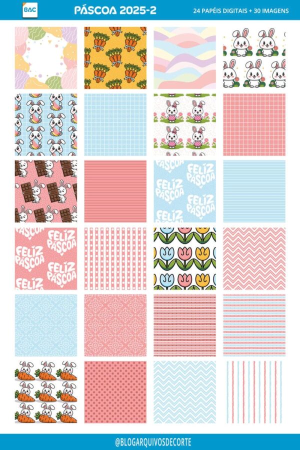 Kit de Papel Digital Páscoa 2025