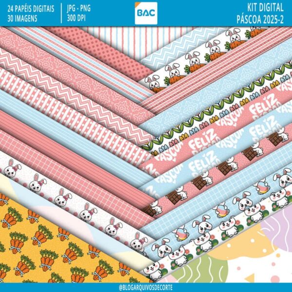 Kit de Papel Digital Páscoa 2025