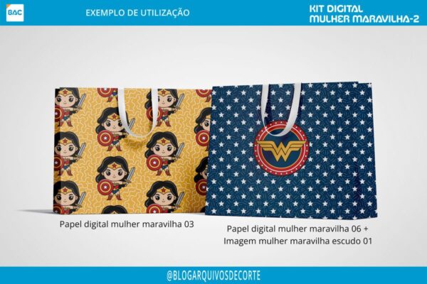 Kit de Papel Mulher Maravilha 2