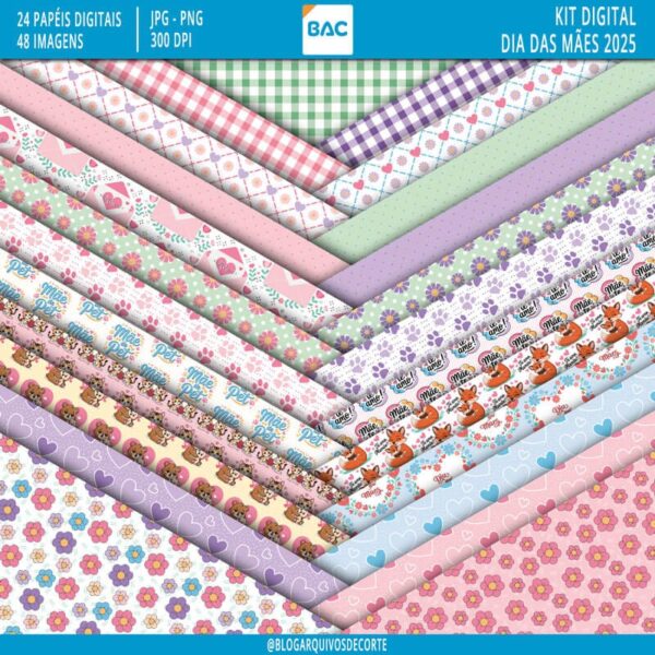 papel digital para Dia das Mães