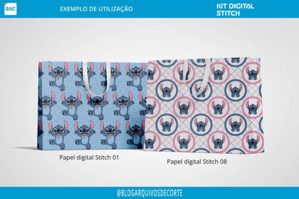Kit de Papel Digital Stitch