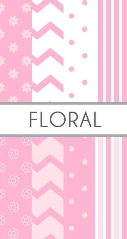 Papel digital Floral rosa