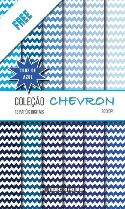 Papel digital Chevron Azul