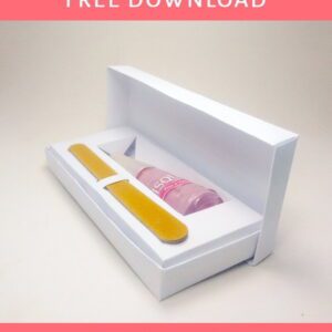 Molde limpo de caixinha porta esmalte e lixa