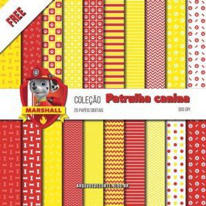 Papel digital Patrulha Canina Marshall