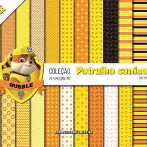 Papel digital Patrulha Canina Rubble